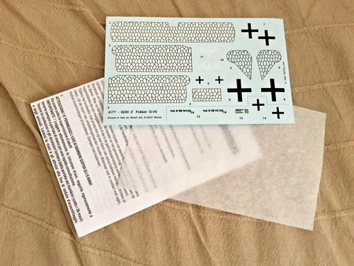 Revell fokker vii decals - d.,